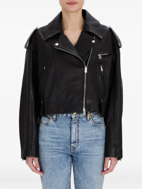 AMIRI zip-front leather jacket Black AWLTJT1010