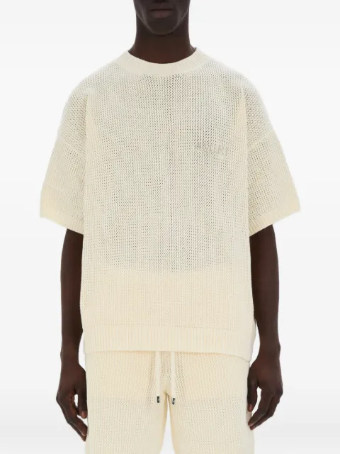 AMIRI Amiri crochet mesh T-shirt Neutrals AMKNTE1052