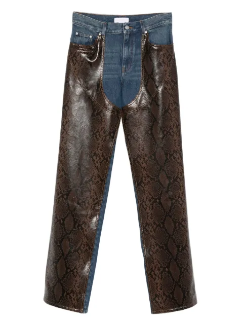 Stella McCartney snakeskin-panel jeans Blue 6D04343SQH40