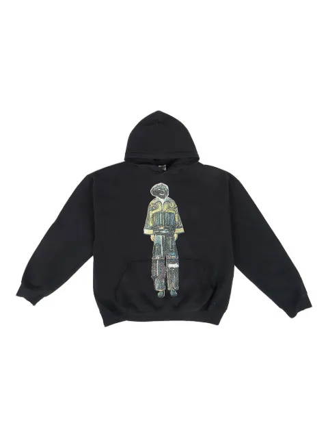 DRx FARMAxY FOR LN-CC graphic-print hoodie Black DRX25