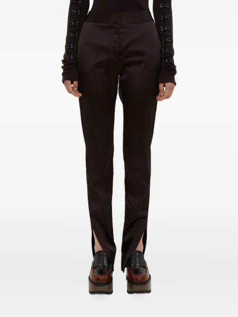 Olivier Theyskens split-hem satin trousers Black OTA18P01PTALLUR