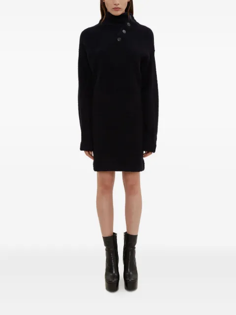 Atlein asymmetrical funnel-neck sweater dress Black R76181T2005C0280MARINE