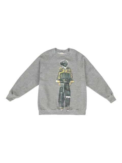 DRx FARMAxY FOR LN-CC graphic-print crew-neck sweatshirt Grey DRX11