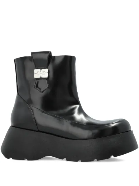 GANNI buckle platform boots Black S3135