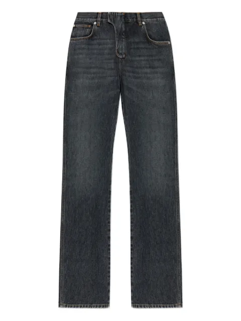 Balmain logo-patch jeans Grey FH0MI100DF98