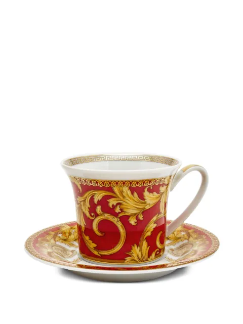Versace Pre-Owned 2000s Asian Dream espresso cup saucer Red 924466