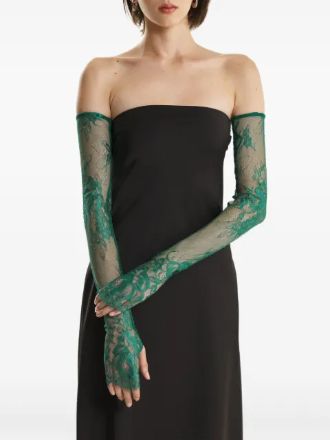 2310 STUDIO floral-lace gloves Green FF48