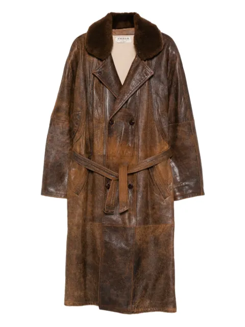 A.N.G.E.L.O. Vintage Cult 1990s double-breasted belted coat Brown AN750BA