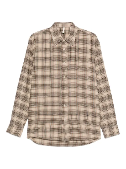 Sunflower checked cotton shirt Neutrals 1268STUDIOSHIRT