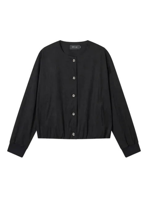 tout a coup button-embellished drawstring jacket Black S102AF5