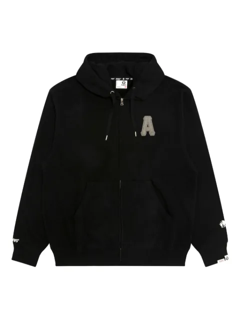 AAPE BY *A BATHING APE® appliqué zip-up hoodie Black ASWC378XXP