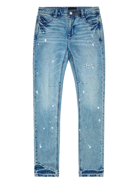 RTA Clayton splattered bootcut jeans Blue B1182SPIDD
