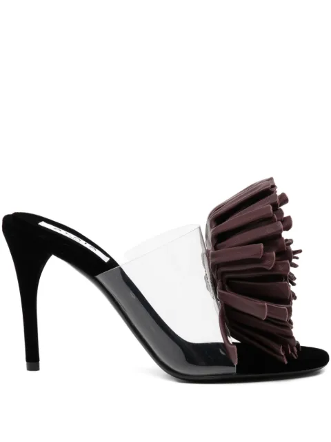Alaïa 90mm asymmetric heeled sandals Brown AA3S2004I077