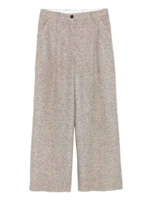 MARK KENLY DOMINO TAN pleated tweed pants Neutrals PIRKA2541833428