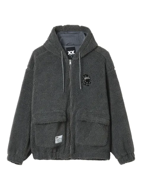 FINGERCROXX hooded fleece jacket Grey FFXJKM01221X