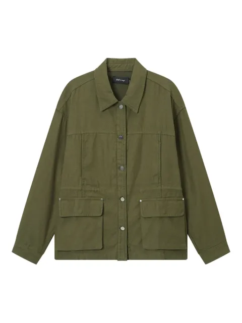 tout a coup double-pocket collared jacket Green S101AF5