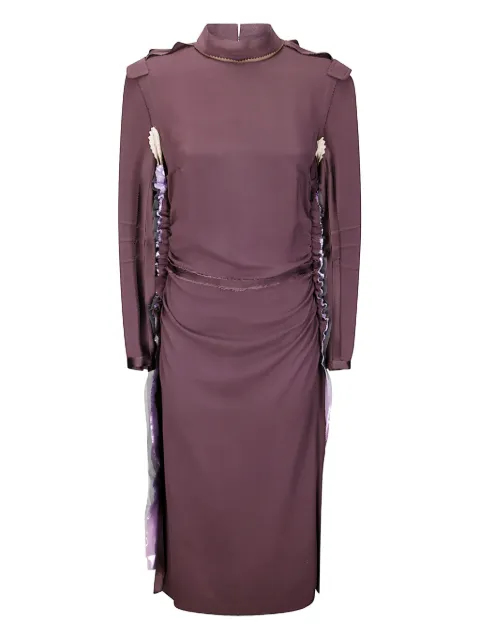 Maison Margiela ruffled-dropped midi dress Purple S51DD0043M35533