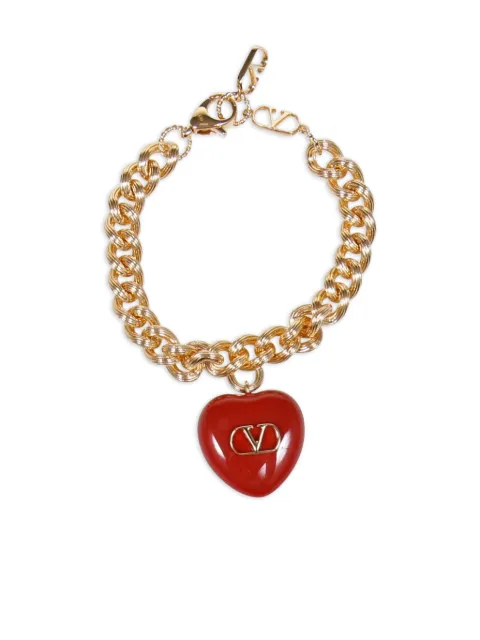 Valentino Garavani Coeur Royal metal and enamel bracelet Gold WJ0AD4MJP