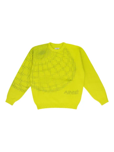Aimé Leon Dore x New Balance geo-print sweater Yellow NB23KS000LIME