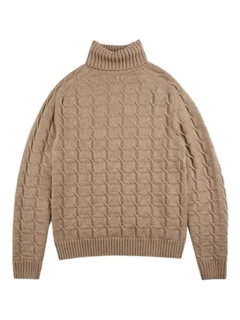 Zanone cable-knit wool sweater Brown 810255ZN270