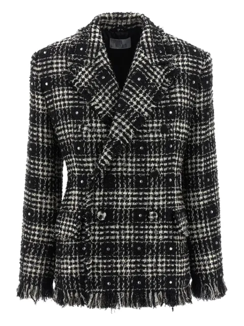 Giuseppe Di Morabito rhinestone-embellished tweed blazer Black 05FWJA096C0532699