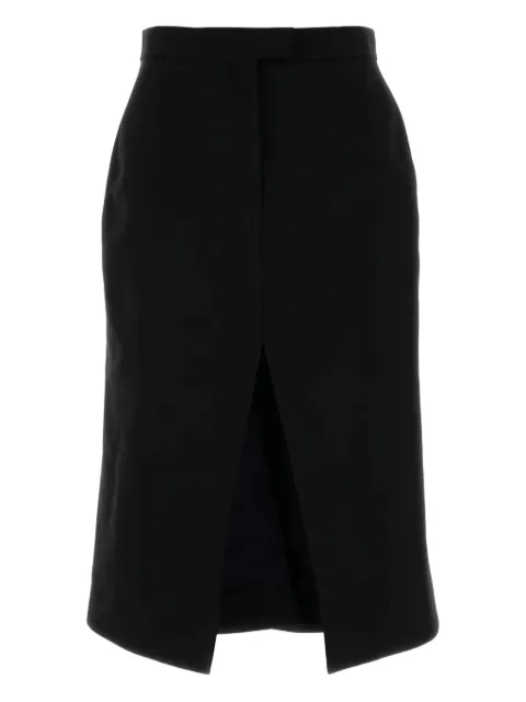 Alexander McQueen wool split-front skirt Black 848863QJAFK