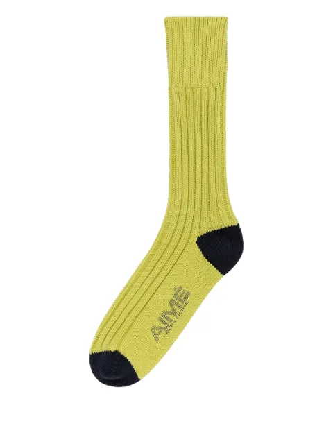 Aimé Leon Dore ribbed crew socks Green NB23AS001GREEN