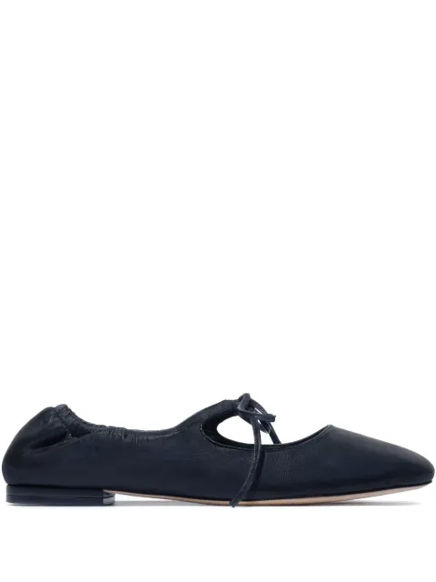 Bernardo Bernardo 1946 elasticated tie-fastening ballet flats Black COURT