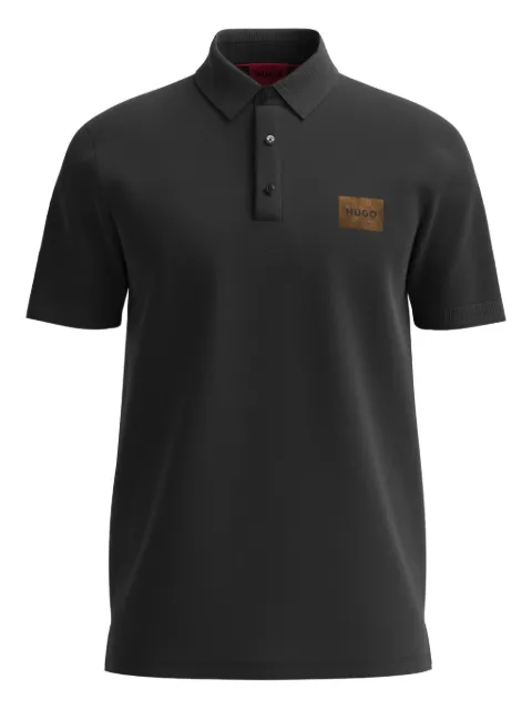 HUGO logo-detail polo shirt Black 50501022