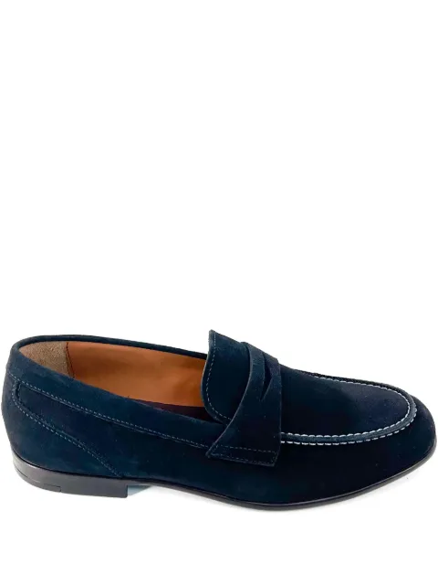 Bruno Magli Silas suede penny loafers Blue BRMMSHS0018