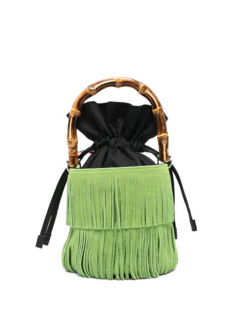 Simon Miller Tiki fringe top-handle tote bag Green S10649040