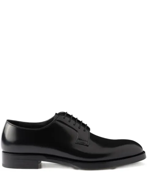 Prada brushed leather lace-up shoes Black 2EB200FX024055