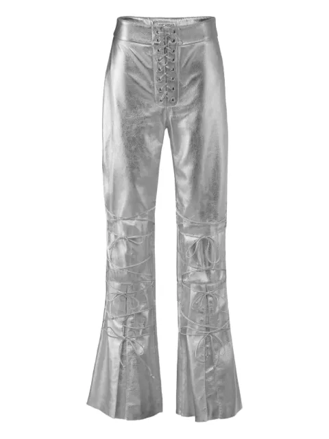DANCASSAB Melania trousers Silver DCAT24MMELPLATT