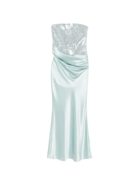 Retrofete Alexandra draped maxi dress Blue R2510919