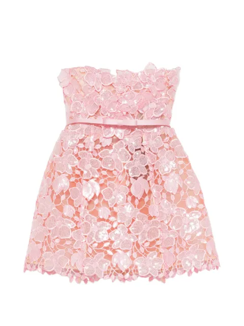 Retrofete Novalie sequin-embroidered lace mini dress Pink RR261232017
