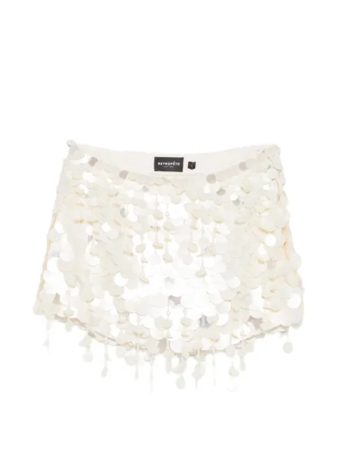 Retrofete beaded-embellishment mini skirt White RR261223716