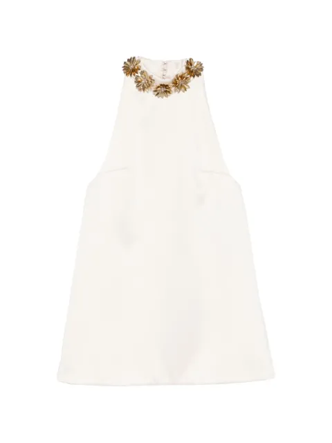 Retrofete Giacinta flower-embellishment mini dress White RR261235417