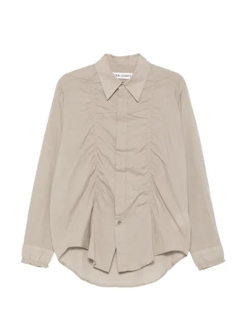 OUR LEGACY Jumble ruched shirt Grey W2262JFC