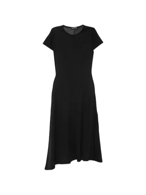 OUR LEGACY Ragged short-sleeves midi dress Black W2266RB