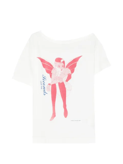 OUR LEGACY Slant printed T-shirt White W2266SC