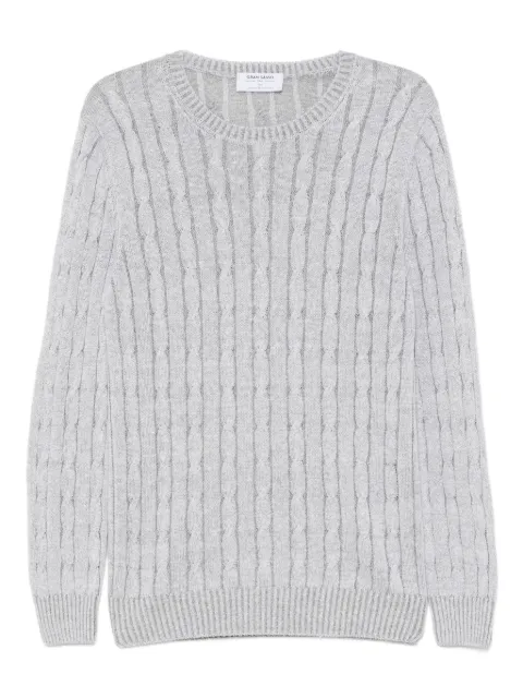 Gran Sasso cable-knit crew-neck sweater Grey 2318018639