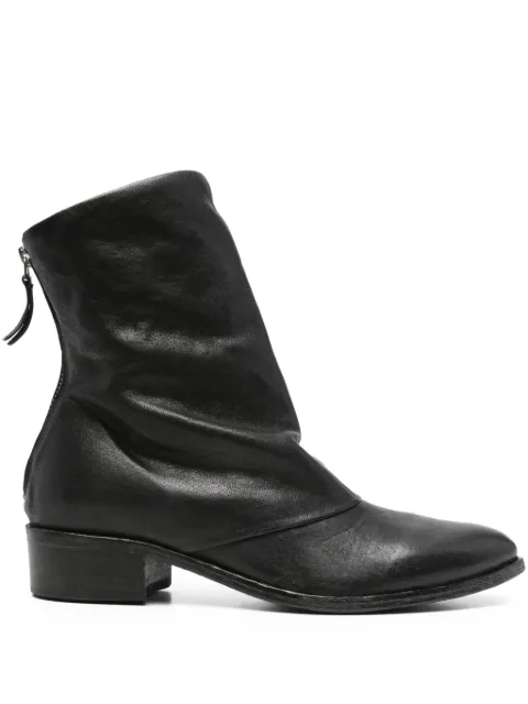 Moma Rigazip leather ankle boots Black 87501CVIN