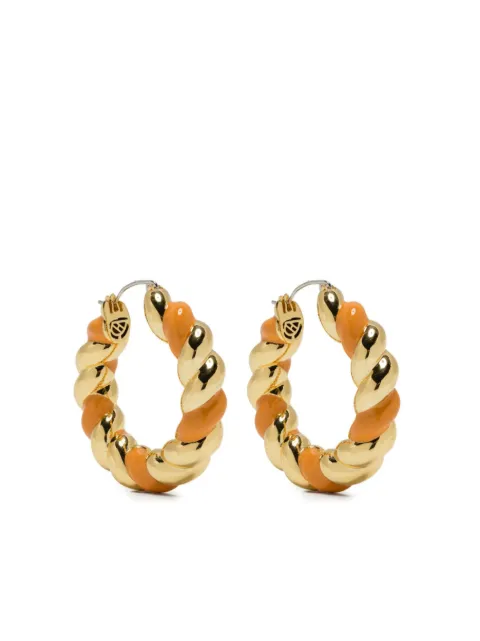 Eddie Borgo Rope hoop earrings Gold ER9000E