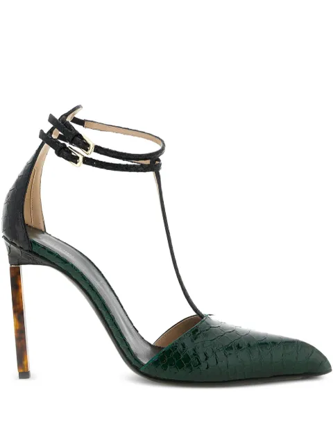 TOM FORD 105mm T-strap pumps Green W3763LCL516P3EN20