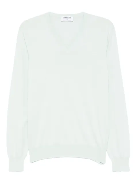Gran Sasso V-neck long-sleeved sweater Green 5514921801603