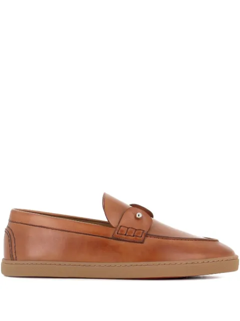 Christian Louboutin Chambeliboat leather boat shoes Brown CHAMBELHAVA