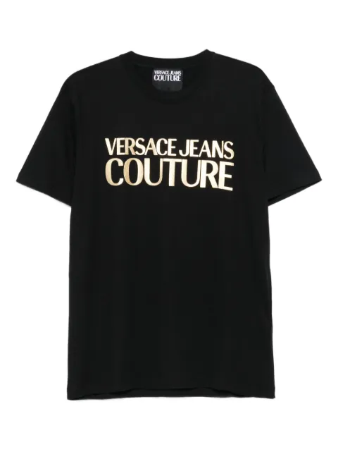 Versace Jeans Couture logo-print t-shirt Black 79GAHT05CJ00T