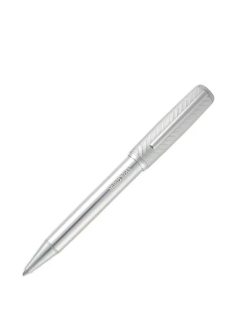 BOSS logo-engraved textured pen Silver HSL5654B