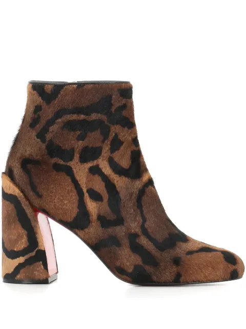 Christian Louboutin 85mm Jane leopard-print boots Brown JANEBOOTY85