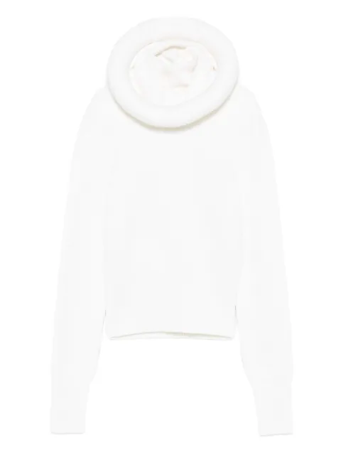 Alaïa roll-neck hoodie White AA9G0071K133B